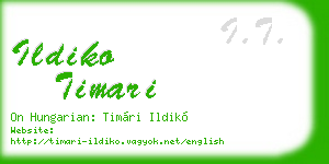 ildiko timari business card